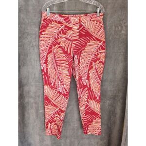 Resort Wear Pants Womens 14 Vibrant Tropical Print Capris Travel Vacation